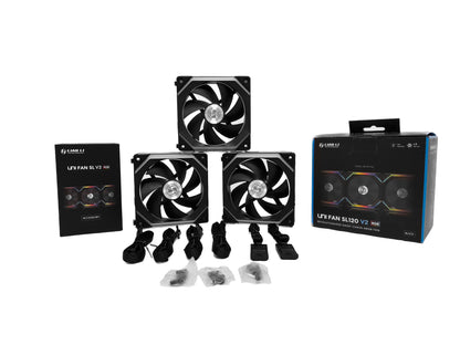 Kit of 3 Lian Li SL120 V2 RGB 120mm Fans