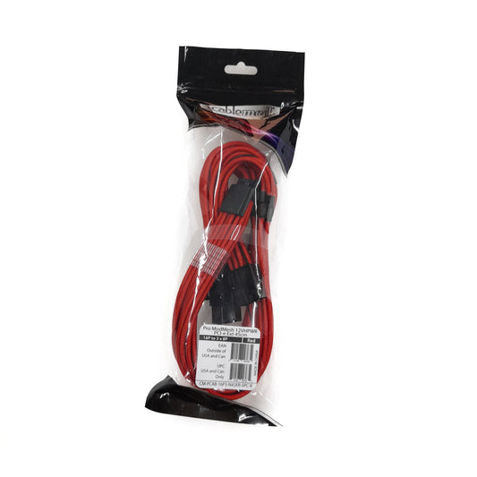 Extensión de cable PCI-e Cablemod Pro 12VHPWR (Red, 16-pin to Triple 8-pin, 45cm)