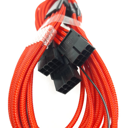 Extensión de cable PCI-e Cablemod Pro 12VHPWR (Red, 16-pin to Triple 8-pin, 45cm)