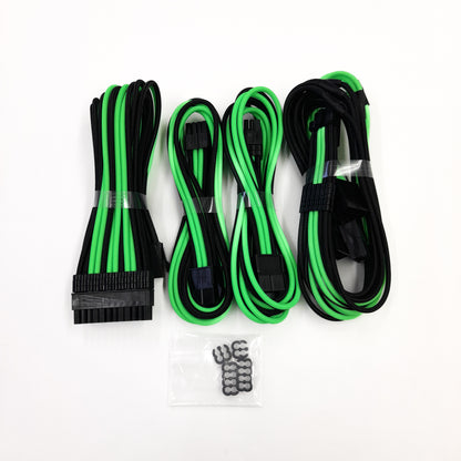 Kit de extensión de cable Cablemod Pro 12VHPWR  (Black + Light Green, 16-pin to Triple 8-pin)