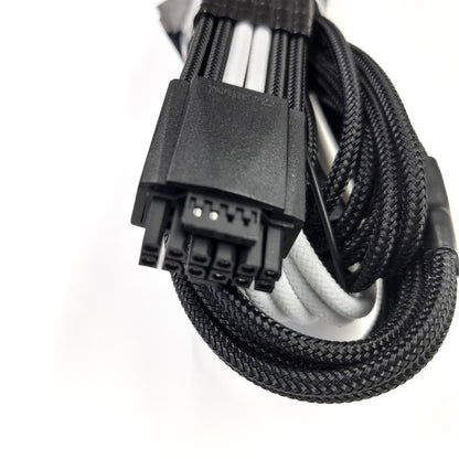 Kit de extensión de cable Cablemod Pro 12VHPWR (Black + White, 16-pin to Triple 8-pin)