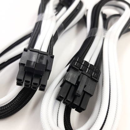 Kit de extensión de cable Cablemod Pro 12VHPWR (Black + White, 16-pin to Triple 8-pin)