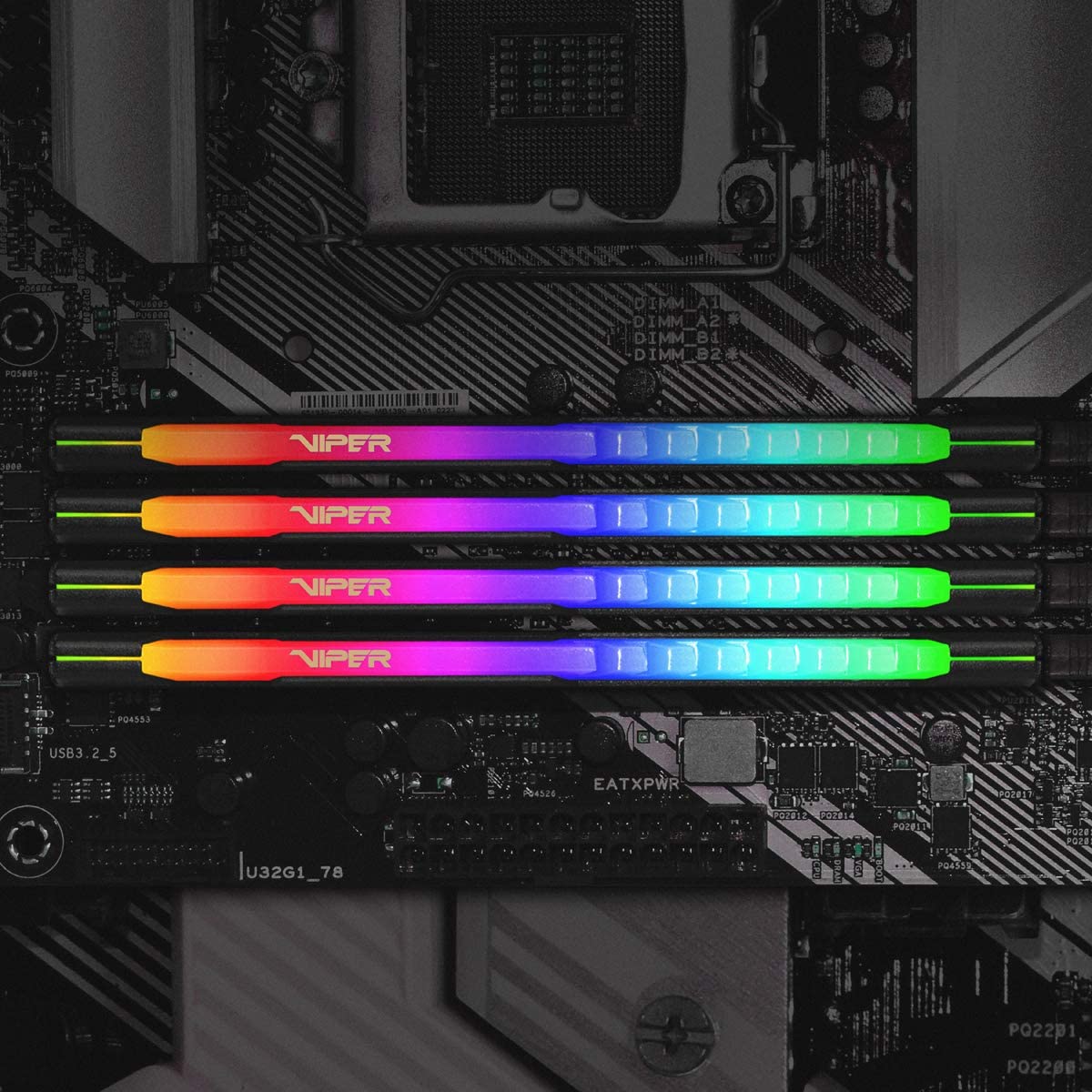 Memoria RAM Viper Steel RGB 8GB - CL20, DDR4, UDIMM