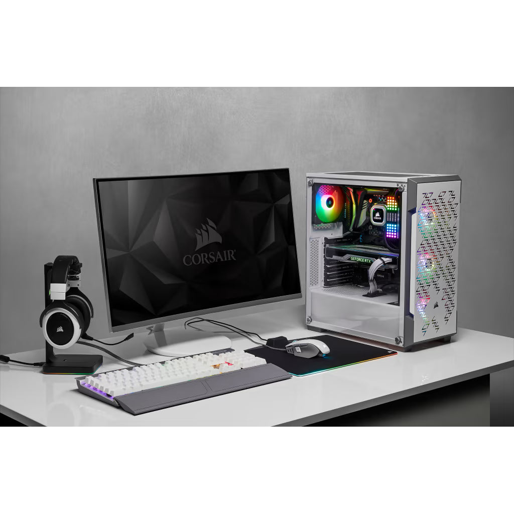 Gabinete Corsair ICUE 220T RGB Airflow - Acero y Blanco