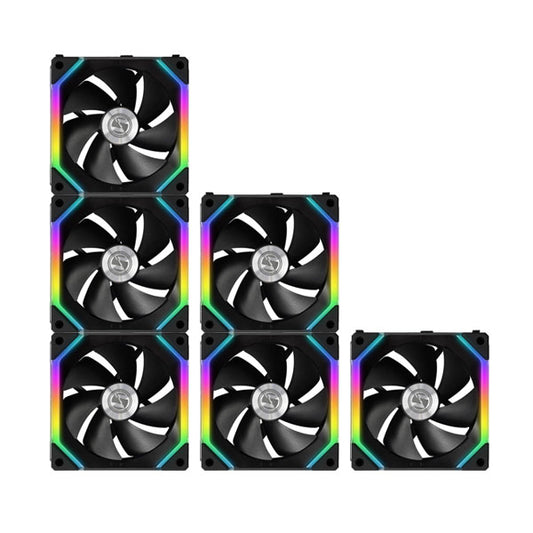 Kit de 5 Ventiladores Lian Li SL120 RGB 120mm - Negro