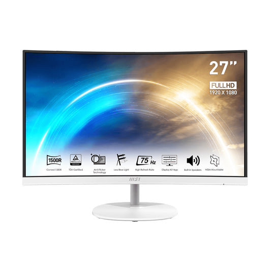 MSI PRO MP271C 27" Curved Monitor - White