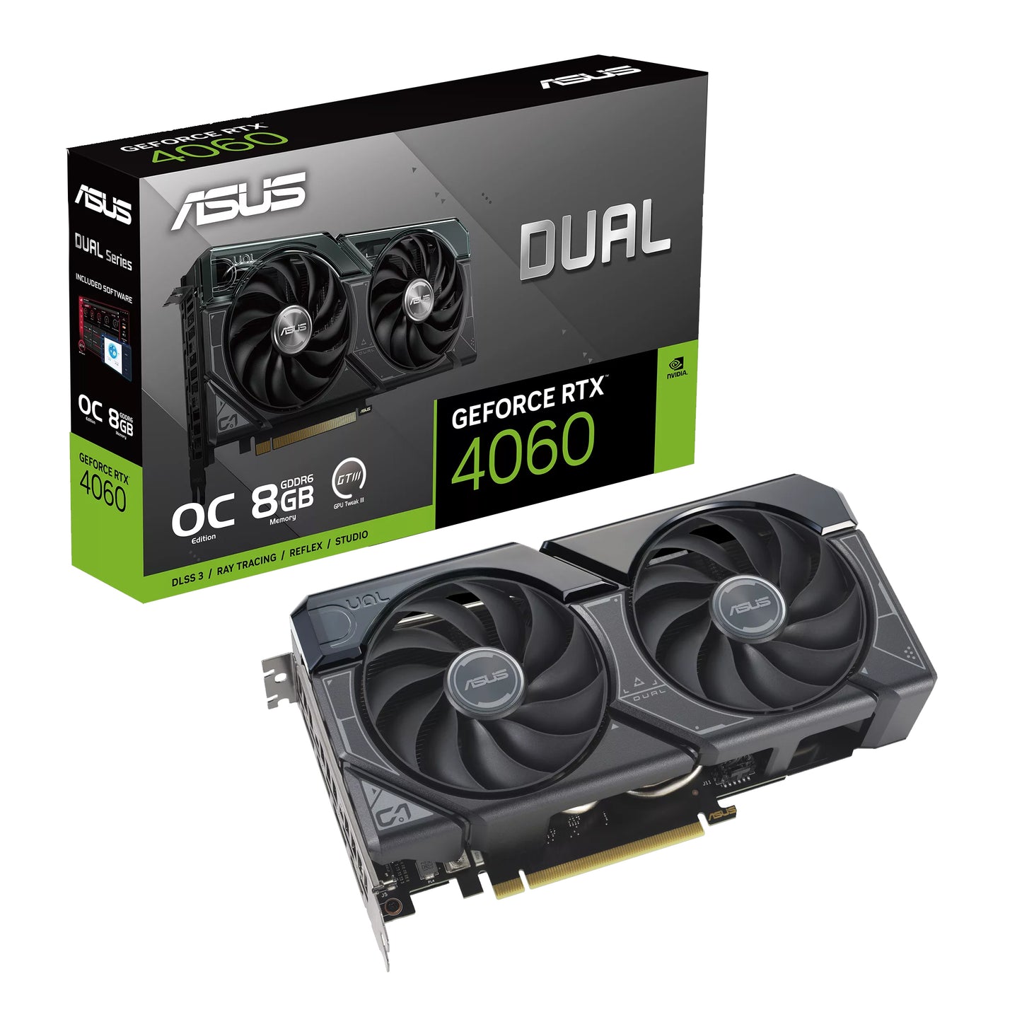 Tarjerta de video Asus Geforce RTX4060 Dual OC - 8GB DDR6