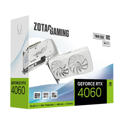 Tarjeta de Video Zotac Gaming GeForce RTX 4060 8GB Twin Edge OC - Blanco