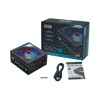 Fuente de poder Azza 650W ARGB 80 Plus Bronce