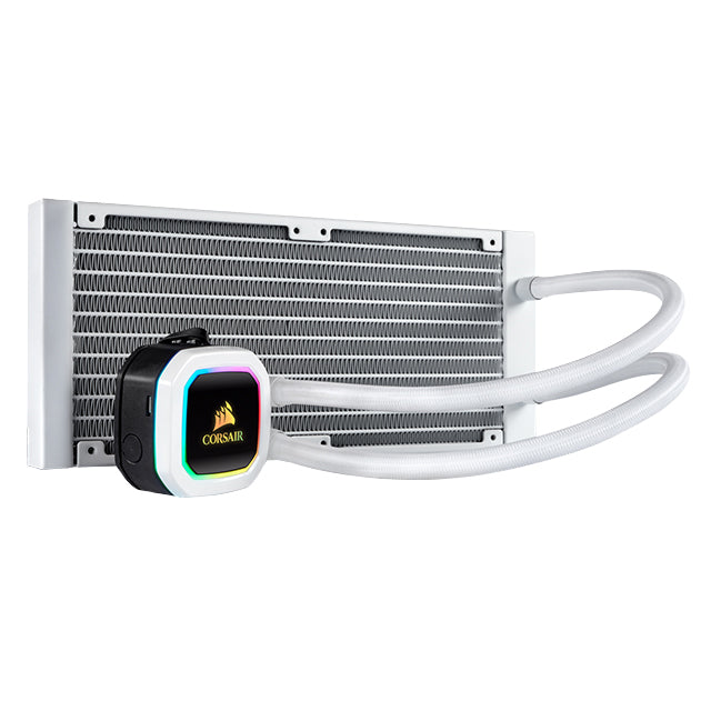 Enfriamiento Líquido de CPU Corsair Hydro Series H100i RGB Platinum SE 240mm - RGB PWM Fan - Blanco - REACONDICIONADO