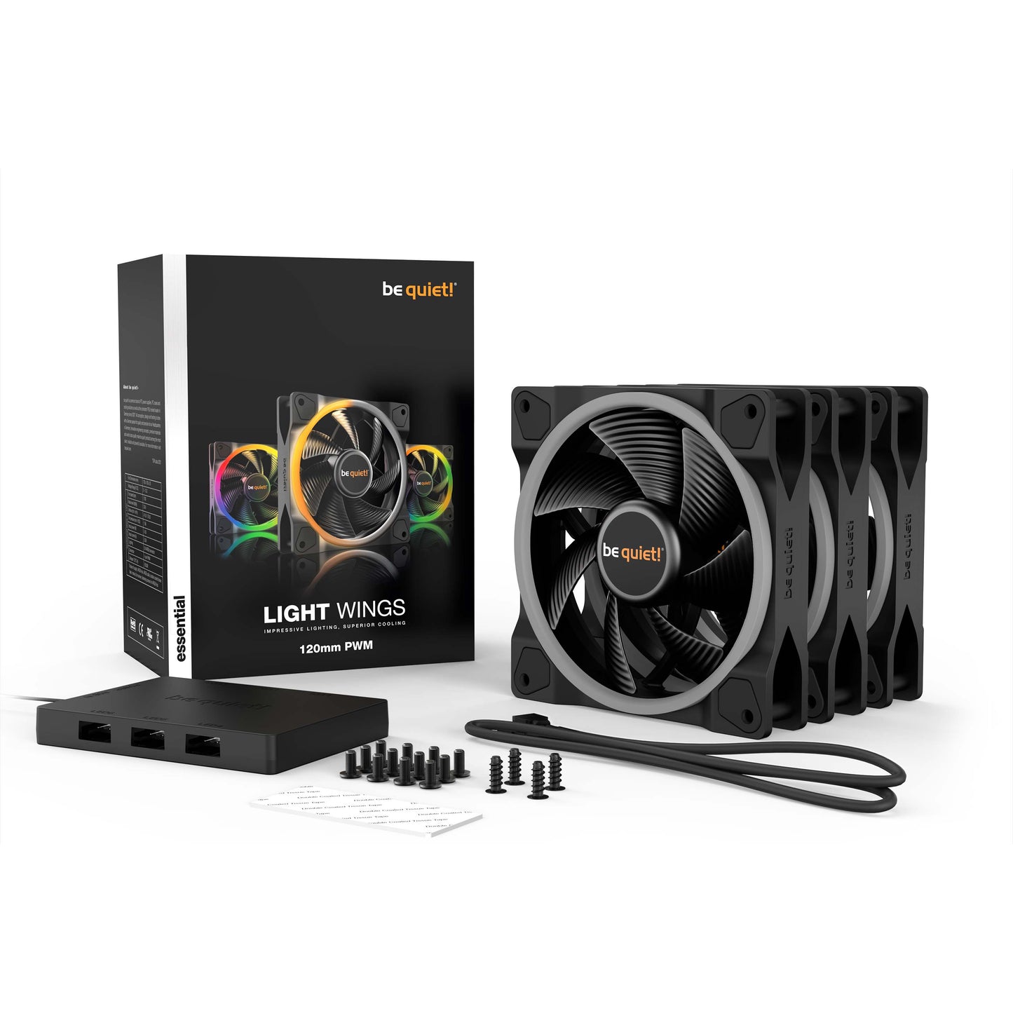 Pack of Fans be Quiet! Light Wings ARGB 120mm PWM